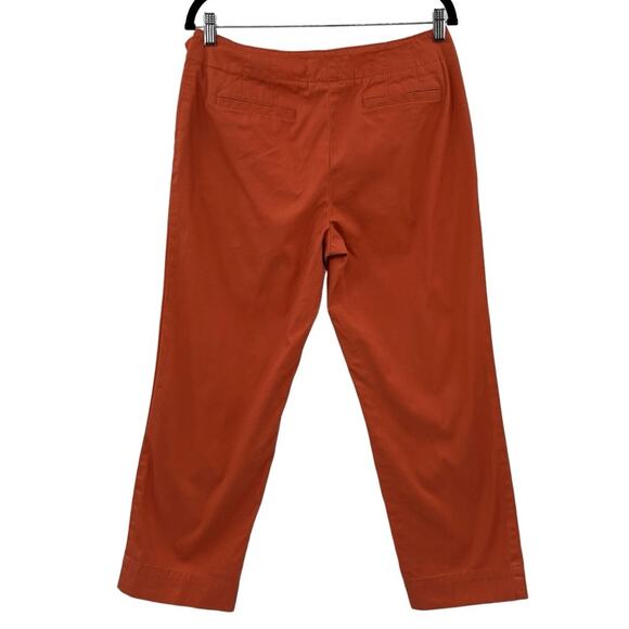 Talbots Orange Relaxed Mid-Rise Chino Pants Size 6 - Picture 2 of 9